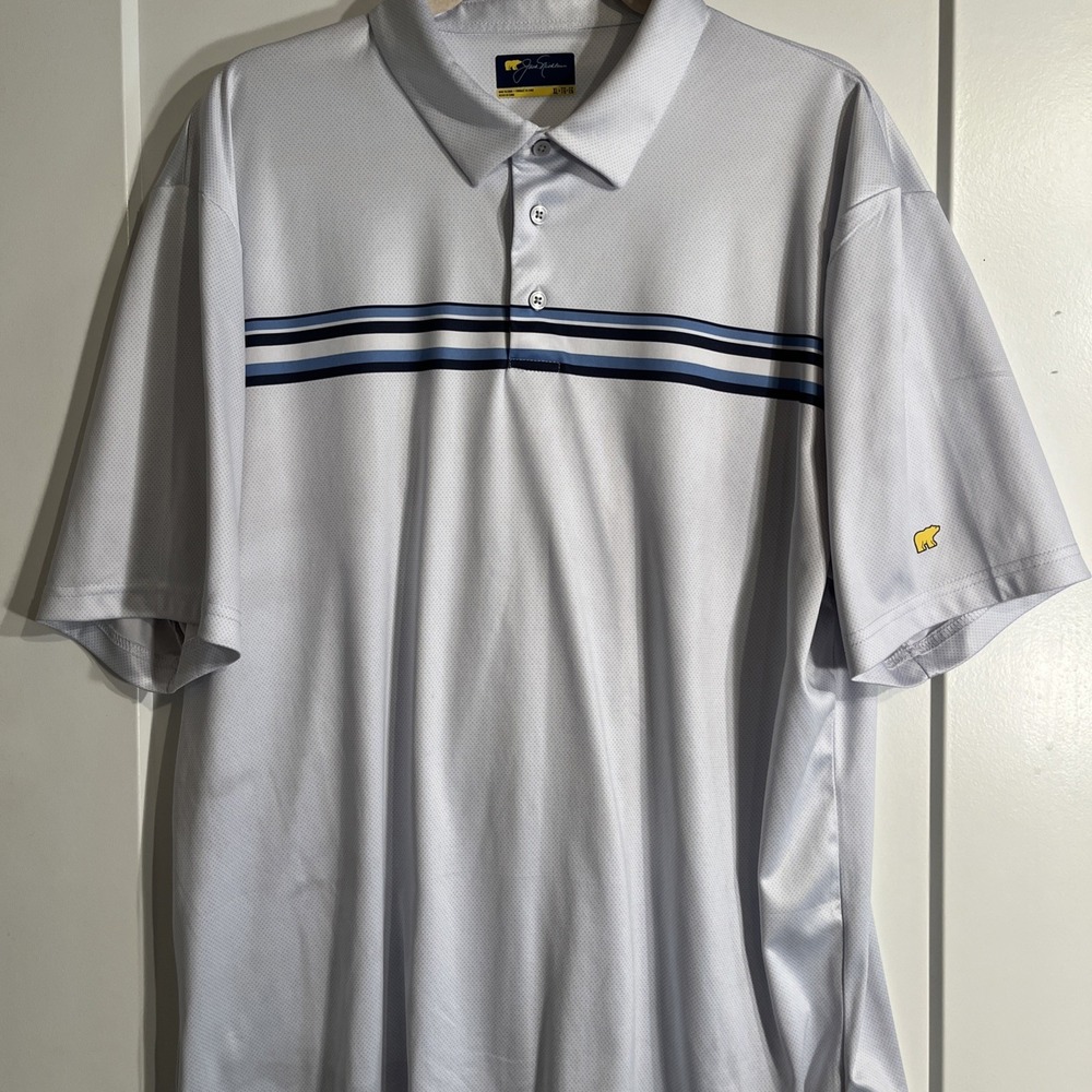 Jack Nicklaus Men's Golf Polo Shirt White Size XL Performance Polo